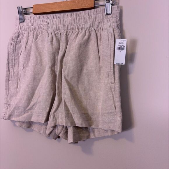 New Old Navy Tan Comfort Waistband Linen Pull On Shorts Women's XS - Picture 4 of 6